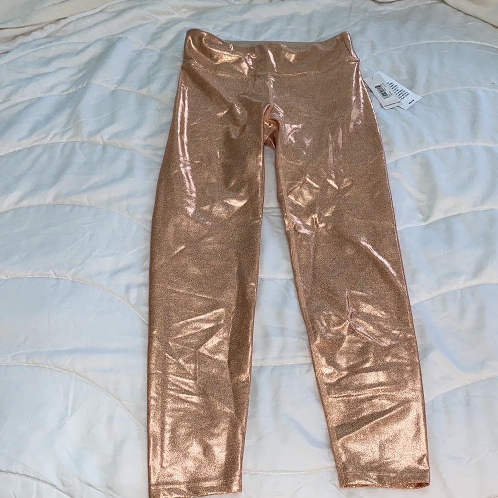 NWT: Heroine Sport Shiny Copper Marvel Leggings